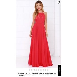 Lulus red maxi dress